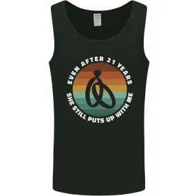 21 Year Wedding Anniversary 21st Marriage Mens Vest Tank Top