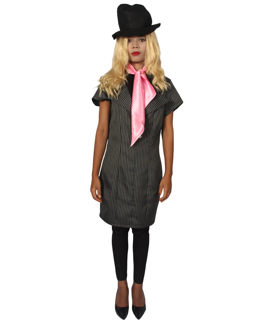 Adult Women GANGSTER'S COSTUME | Grey Cosplay Costume