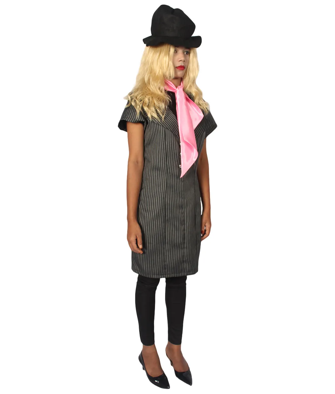 Adult Women GANGSTER'S COSTUME | Grey Cosplay Costume