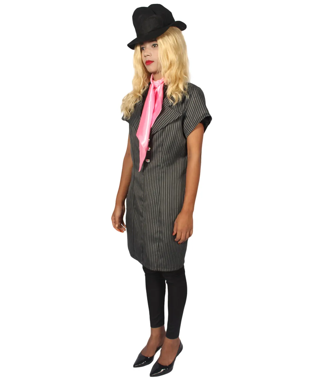 Adult Women GANGSTER'S COSTUME | Grey Cosplay Costume