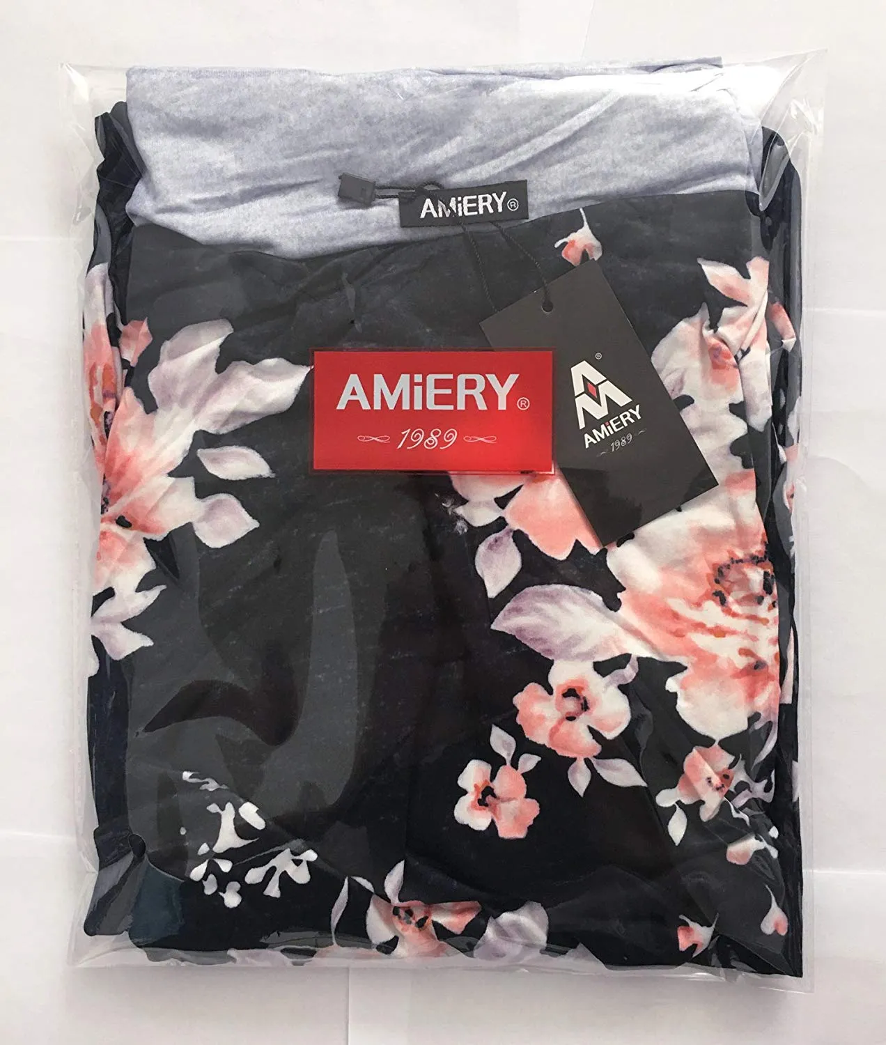 AMiERY - Pantalones de mujer con estampado floral y cordón para salón Palazzo