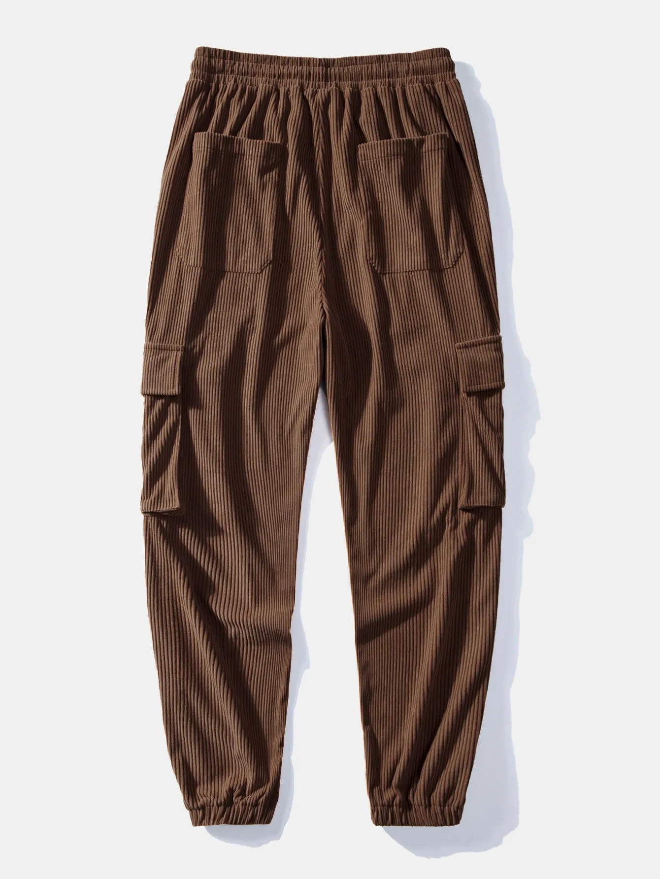 Aztec Print Teddy Hoodie & Drawstring Corduroy Cargo Jogger Pants