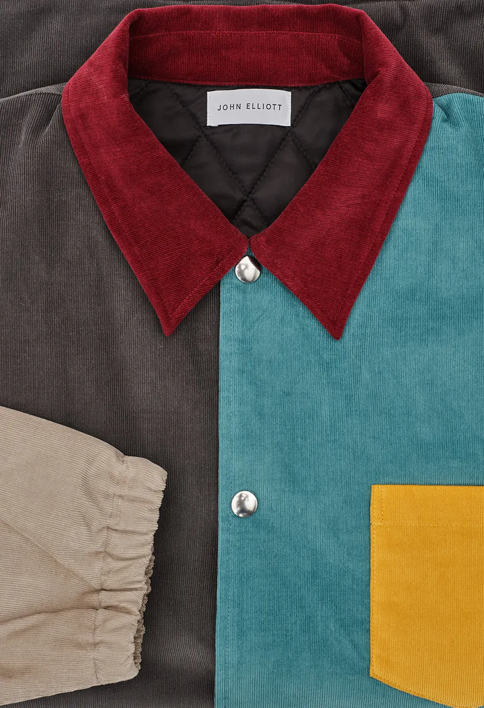 Corduroy Paneled Coach's Jacket / Multi