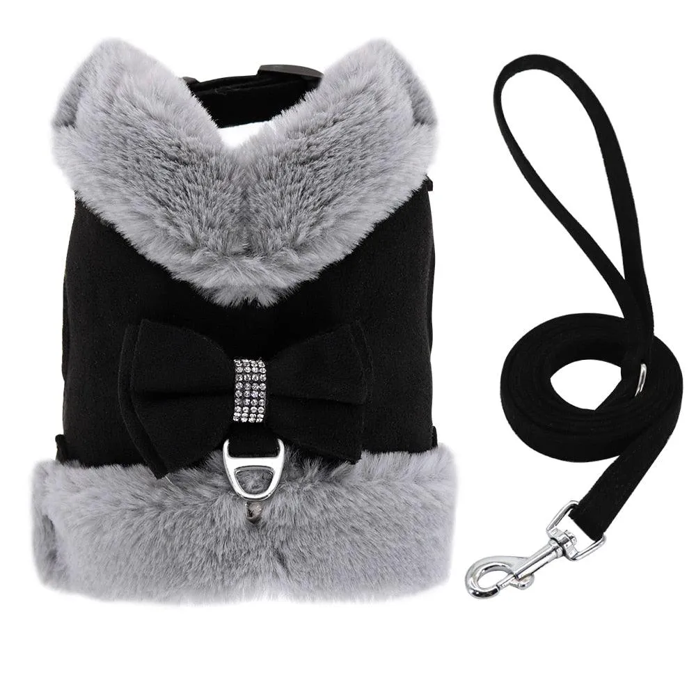 Cute Warm Winter Pet Harness Vest Set
