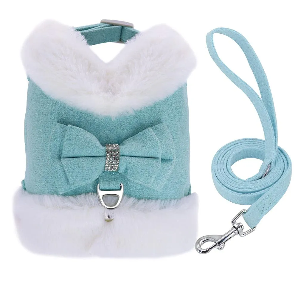 Cute Warm Winter Pet Harness Vest Set