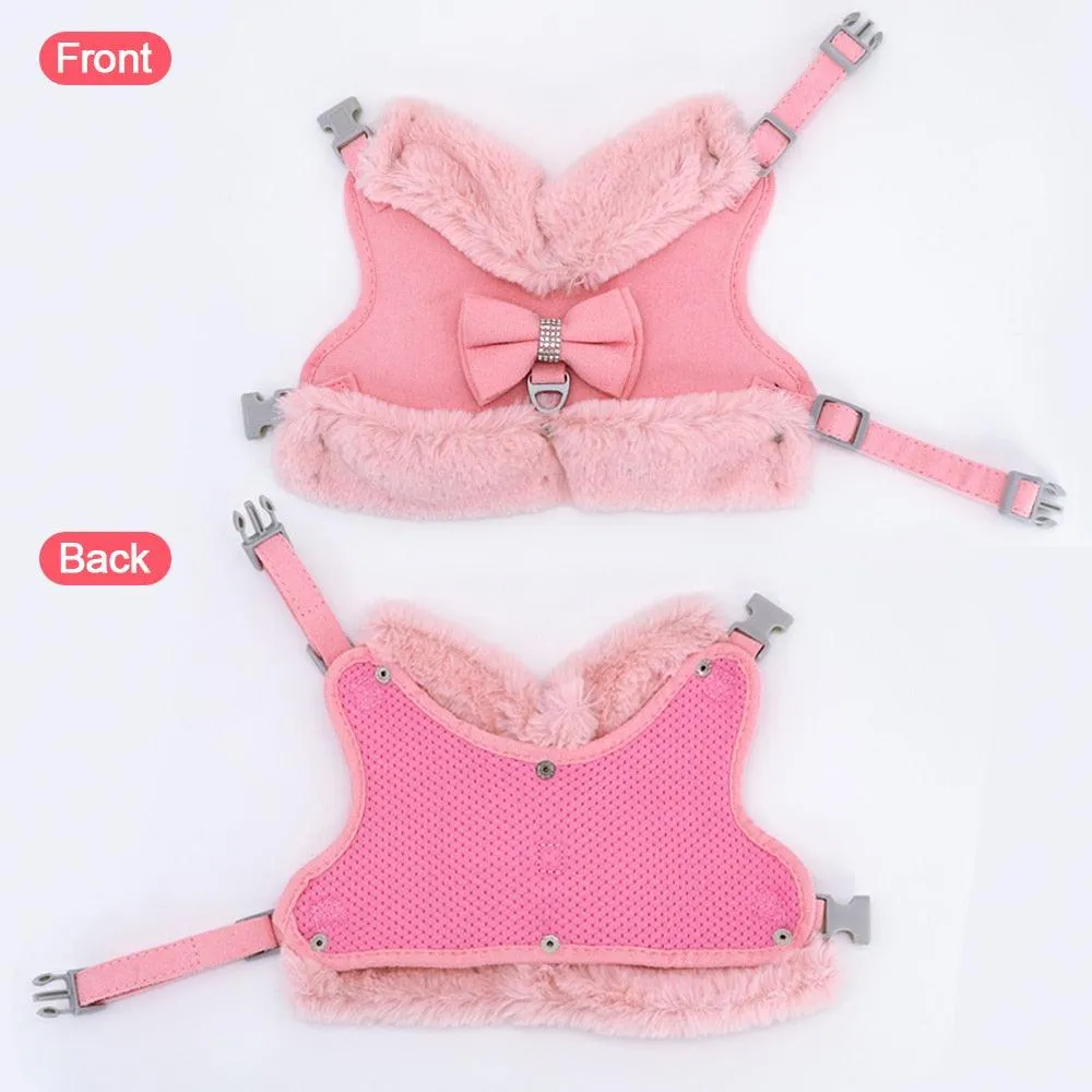 Cute Warm Winter Pet Harness Vest Set