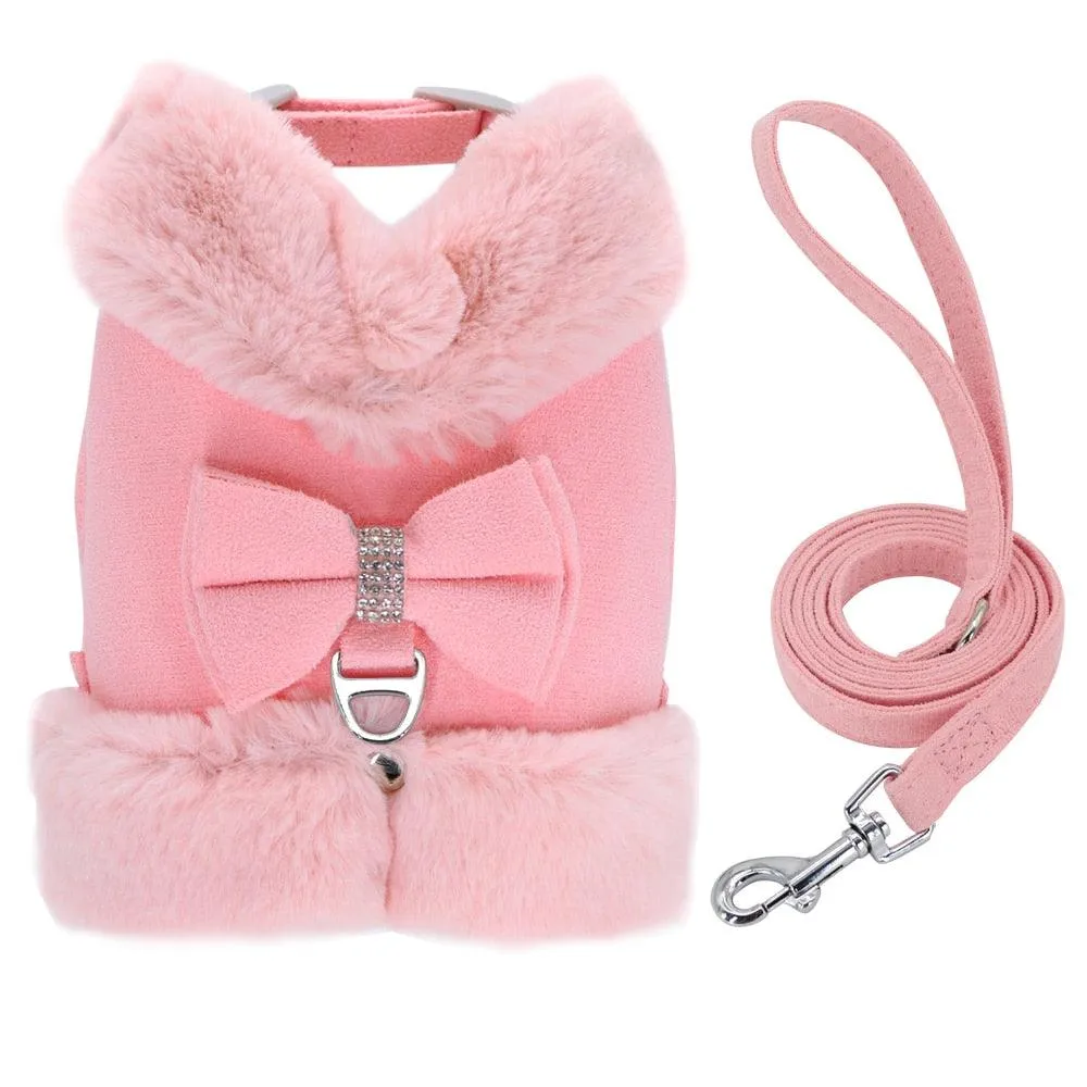 Cute Warm Winter Pet Harness Vest Set