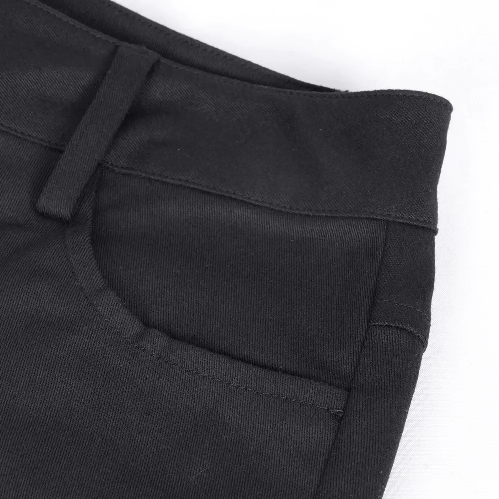Gothic Ruched Pants with Tulle and Lace Flare Hem